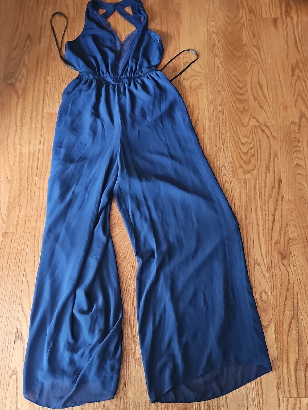 Bcbc GENERATION Blue Women's Wide-Leg Jumpsuit